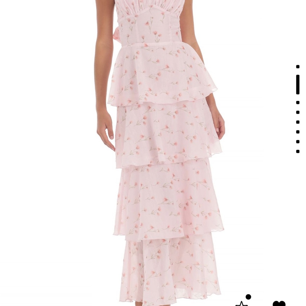 Lucy in the Sky Pink Floral Midi Dress